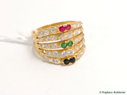 Pantvaror, Ring, med färgade stenar, i auktion: Pant – Tisdag 21 februari 2006