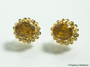 Smycken, ÖRHÄNGEN, 18K guld med citriner, i auktion: Klassiska – Lördag 29 april 2006