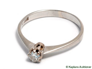 Smycken, ENSTENSRING, 18K vitguld med briljant ca 0,18 ct, i auktion: Klassiska – Lördag 27 maj 2006