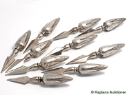 Silver, 5 PAR MAJSKOLV- HÅLLARE, sterling silver, i auktion: Klassiska – Lördag 27 maj 2006