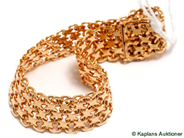 Pantvaror, Armlänk, 18K X-länk 18cm, i auktion: Pant – Tisdag 30 maj 2006
