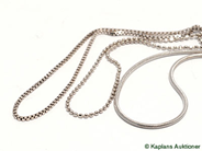 Pantvaror, 3 Halskedjor, vitguld 40,44 cm 18K 12,4 g, i auktion: Pant – Tisdag 30 maj 2006