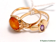 Pantvaror, 2 Ringar, med stenar Ø 16 3/4, i auktion: Pant – Tisdag 30 maj 2006