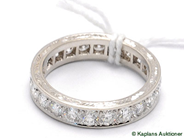 Pantvaror, Ring, med diamanter 21xca 0,10ct 14K vitguld Ø18 4,5g, i auktion: Pant – Tisdag 1 augusti 2006