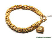 Pantvaror, 1 Armband med 1 berlock "hjärta", 23K. Vikt 15,3g, i auktion: Pant – Torsdag 21 september 2006