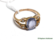 Pantvaror, 1 Ring med blå/lila sten & diamanter ca 0,08ct (4st), stl:17, i auktion: Pant – Torsdag 3 maj 2007