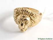 Pantvaror, Ring, 18K Lejonhuvud Ø19 6,7g, i auktion: Pant – Tisdag 9 oktober 2007