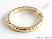 Pantvaror, Ring, 18K Ø19 graverad 4,4g, i auktion: Pant – Tisdag 9 oktober 2007