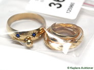 Pantvaror, Diverse smycken (defekta), 18K. Vikt 4,8g, i auktion: Pant – Torsdag 13 december 2007