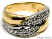 Smycken, RING, 18K guld/vitguld, i auktion: Klassiska – Lördag 26 januari 2008