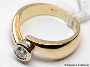 Pantvaror, Ring, 18K med diamant 1xca 0,35ct Ø171/4 4,9g, i auktion: Pant – Tisdag 25 mars 2008