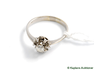 Pantvaror, Ring, med diamant (1x ca 0,27ct enligt gravyr) Ø 17 3/4. 2,7g vitguld 18K, i auktion: Pant – Tisdag 8 april 2008