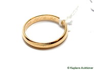 Pantvaror, Ring, 18K med gravyr Ø18½ 3,6g, i auktion: Pant – Tisdag 17 juni 2008
