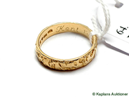 Pantvaror, Ring, 18K med gravyr Ø17½ 3,9g, i auktion: Pant – Tisdag 17 juni 2008