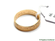 Pantvaror, Ring, 18K med gravyr Ø211/4 7,2g, i auktion: Pant – Tisdag 17 juni 2008