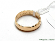 Pantvaror, Ring, 18K med gravyr Ø171/4 5g, i auktion: Pant – Tisdag 17 juni 2008