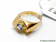 Pantvaror, Ring, 18K med sten Ø18½ 3,4g, i auktion: Pant – Tisdag 17 juni 2008