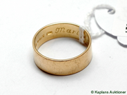 Pantvaror, Ring, 18K med gravyr Ø19 5,5g, i auktion: Pant – Tisdag 17 juni 2008