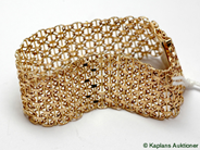 Pantvaror, Armband, X-länk med stav 18K 19cm något buckligt 27g, i auktion: Pant – Tisdag 17 juni 2008