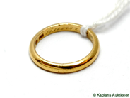 Pantvaror, Ring, 23K med gravyr Ø163/4 3,9g, i auktion: Pant – Tisdag 17 juni 2008