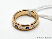 Pantvaror, Ring, 18K med diamanter 3xca 0,10ct Ø16 7,6g, i auktion: Pant – Tisdag 17 juni 2008