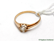 Pantvaror, Ring, 18K med sliten sten Ø173/4 1,8g, i auktion: Pant – Tisdag 17 juni 2008