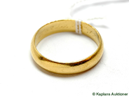 Pantvaror, Ring, 23K slät graverad, i auktion: Pant – Tisdag 17 juni 2008