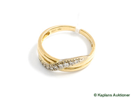 Pantvaror, Ring, 18K med 9 diamanter totalt 0,20ct enligt gravyr, i auktion: Pant – Tisdag 17 juni 2008