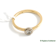 Pantvaror, 1 Ring 18K, med dia ca 1x0,20ct, i auktion: Pant – Torsdag 17 juli 2008