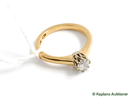 Pantvaror, Ring, med diamant ca 0,35ct Ø15 3/4, i auktion: Pant – Tisdag 16 september 2008