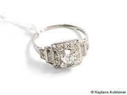 Pantvaror, Ring, platina med diamanter 1 ca 0,23ct, i auktion: Pant – Tisdag 16 september 2008