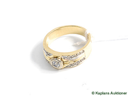 Pantvaror, Ring, med stenar 18K Ø18½ 6,9g, i auktion: Pant – Tisdag 28 oktober 2008