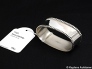 Pantvaror, Servettring, i silver 31,1g, i auktion: Pant – Tisdag 3 mars 2009