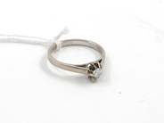 Pantvaror, Ring, 18K vitguld med diamant ca0,16ct, i auktion: Pant – Tisdag 11 augusti 2009