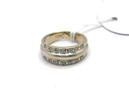 Pantvaror, Ring, med diamanter 14xca0,01ct (single cut) vitguld 18K Ø16 5,1g synlig skarv, i auktion: Pant – Tisdag 19 januari 2010