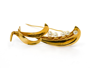 Smycken, BROSCH, 18K guld, i auktion: Klassiska – Lördag 27 februari 2010