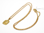 Pantvaror, Halskedja, 18K Ankarlänk 65cm med Hänge (repig baksida) 18K 11g, i auktion: Pant – Tisdag 16 november 2010
