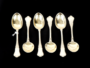 Pantvaror - Bestick, 6 skedar i silver längd 90mm - View 1