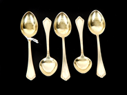 Pantvaror - Bestick, 5 skedar i silver längd 95mm - View 1