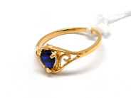 Pantvaror, Ring, skadad med blå sten 18K 1,7g, i auktion: Pant – Tisdag 16 november 2010