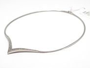 Pantvaror - Collier, i vitguld med vita stenar 18K 41cm 20,5g - View 1