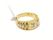 Pantvaror, Ring, med diamant 1x ca 0,10ct Ø20 18K 7,2g, i auktion: Pant – Tisdag 1 februari 2011