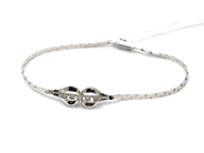 Pantvaror, Armband, vitguld med diamanter 5x ca 0,01ct 18K 18cm 6,7g, i auktion: Pant – Tisdag 15 mars 2011
