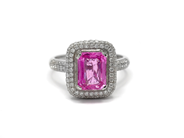 Smycken - RING, 18K vitguld med rosa safir 2,31 ctv - View 1