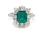Smycken - SMARAGDRING, 18K vitguld med smaragd 2,02 ct - View 1