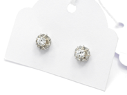 Pantvaror, Örhängen, 1 par med diamant 2 x ca 0,11 ct 18K vitguld 1,2 g, i auktion: Pant – Tisdag 22 november 2011