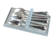 Pantvaror, Bestick, 6 Kaffeskedar 117mm Finskt i ask, i auktion: Pant – Tisdag 22 november 2011