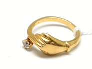 Pantvaror, Ring, 18K med sten Ø163/4 4,1g, i auktion: Pant – Tisdag 22 november 2011