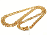 Pantvaror, Halskedja, 18K doserad X-länk med stav 40,5cm 18g, i auktion: Pant – Tisdag 22 november 2011