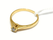 Pantvaror, Ring, 18K med diamant ca0,12ct Ø17 2,2g, i auktion: Pant – Tisdag 22 november 2011